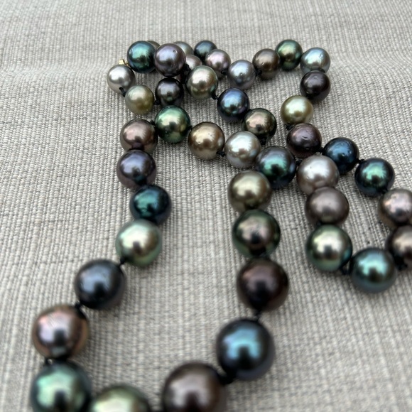 Natural Multi-Color Tahitian Pearl Necklace